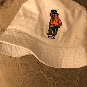 Polo Bear Bucket Hat White🔥